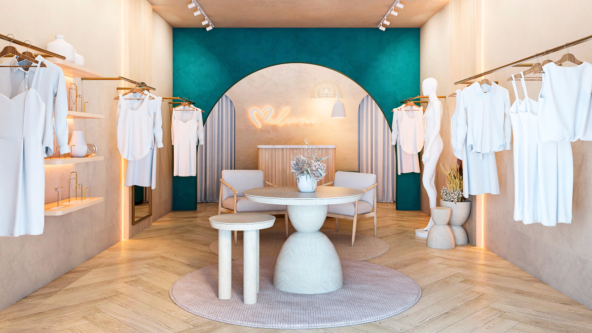 Desain Toko Baju Minimalis dari Keranji