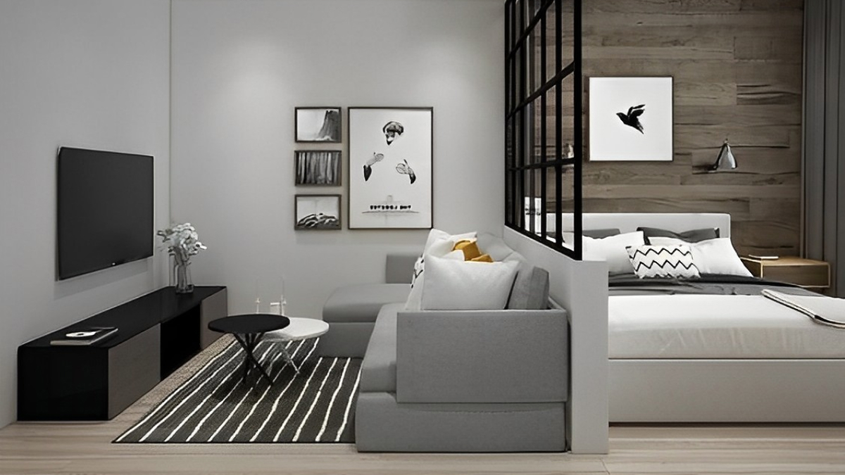 Desain Apartemen Studio 21m Modern
